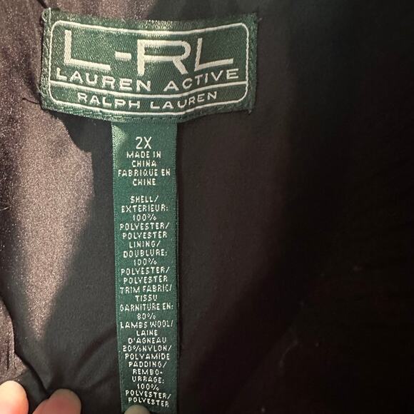 Lauren Active Ralph Lauren Size 2X Quilted Vest Red Black Sporty Warm Cozy Layer - Picture 3 of 8